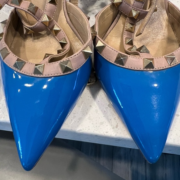 Valentino blue rockstar kitten Heels size 8 - Picture 3 of 6